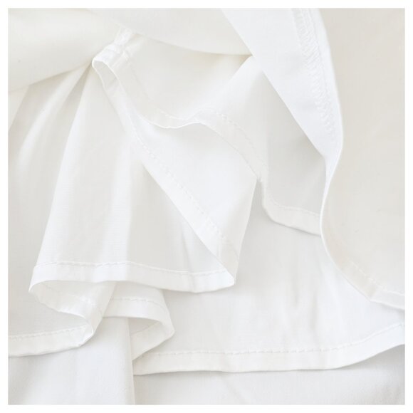 Maniere De Voir NWT White Satin Ruched Side Rope Mini Dress Sze 14 Clubwear Sexy - Picture 11 of 12